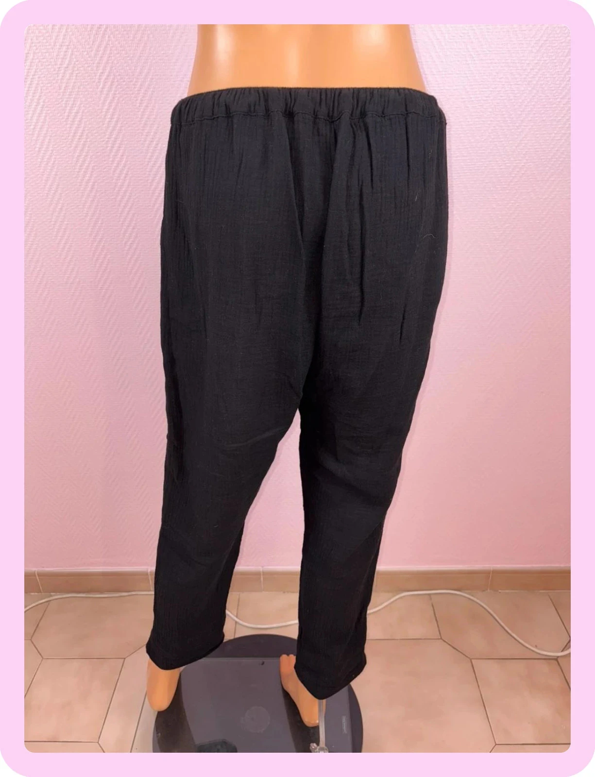 Pantalon femme, gaze de coton, licht, taille 38 – photo 4